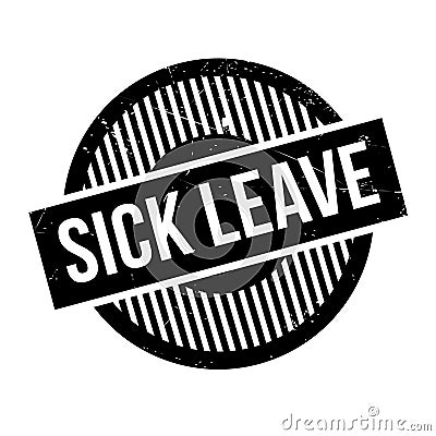 Sick Leave rubber stamp Stock Photo