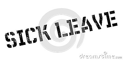 Sick Leave rubber stamp Stock Photo