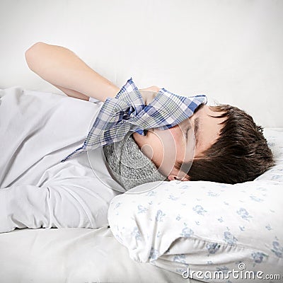 Sick Teenager Stock Photo