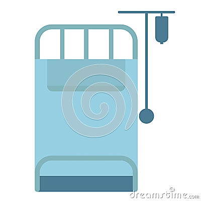 Sickbed flat illustration Vector Illustration