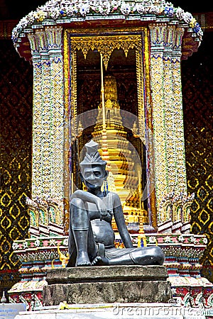 siddharta in temple asia thailand abstract step wa Stock Photo