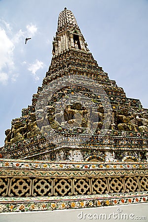 siddharta in the temple bangkok asia bird Stock Photo