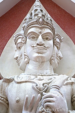 Siddharta in the temple bangkok asia mudra Stock Photo