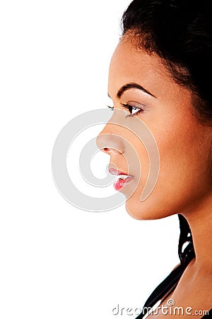 Side of beautiful business face Stock Photo