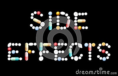 Side Effects Medicine Pills Vector Illustration