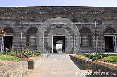 Side Entrances to Church of Palmares Stock Photo