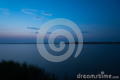 1hour before sunrise, lake chao china Stock Photo