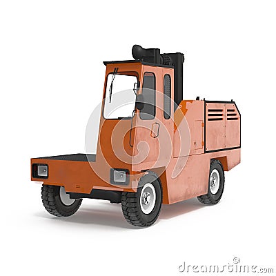 Side Loader Truck isolated on white 3D Illustration Stock Photo