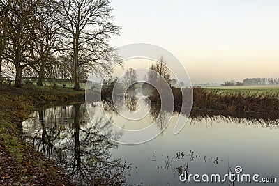 Misty mysterious magic water landscape Stock Photo