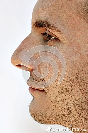 Side portrait of young man Stock Photo
