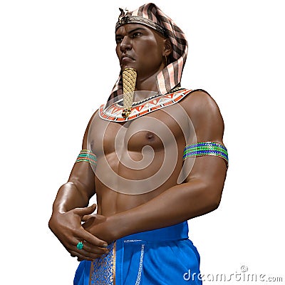 Side profile of an Ancient Egypt Pharaoh Stock Photo