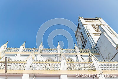 Side of St. George Syro Malabar Catholic Church in low angle view in Alappazha, Kerala, India Stock Photo