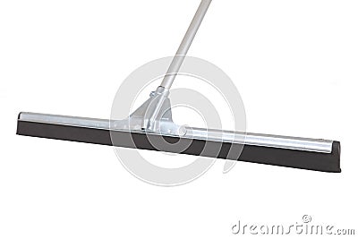 Side on view of an aluminium floor squeegee Stock Photo