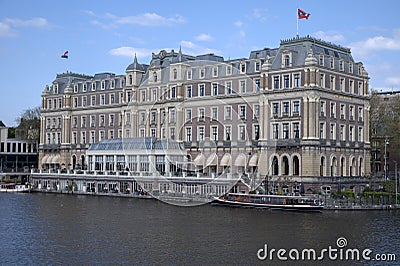 Side View Amstel Hotel At Amsterdam The Netherlands 22-4-2022 Editorial Stock Photo