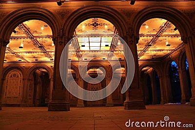 Side view of Bethesda Arcade Stock Photo