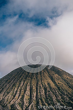 Side view of Bromo mount volcano Stock Photo