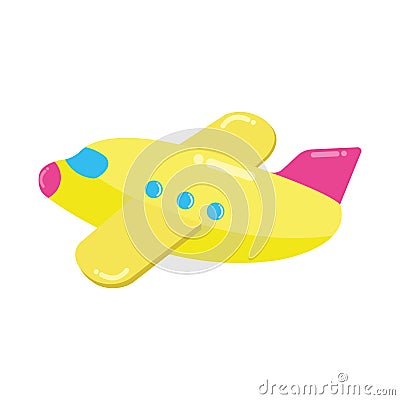 Side view of a colored airplane icon Vector Vector Illustration