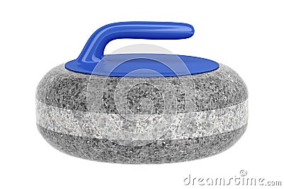 Side view of curling stone Stock Photo
