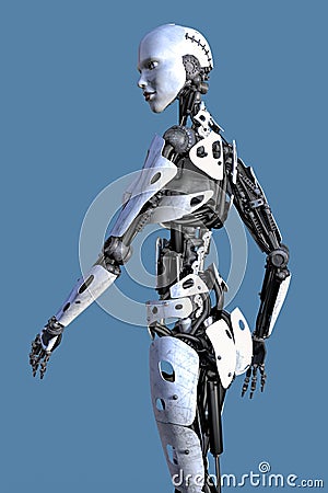 Side View of a Female Robo Stock Photo