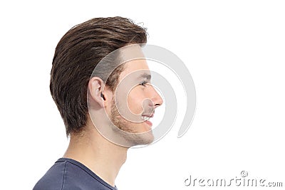 Side view of a handsome man facial portrait Stock Photo