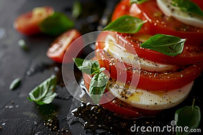 Caprese Salad Delight Stock Photo
