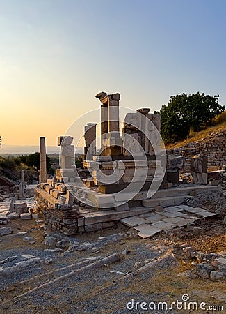 Ephesus Ancient City Memmius monument Editorial Stock Photo