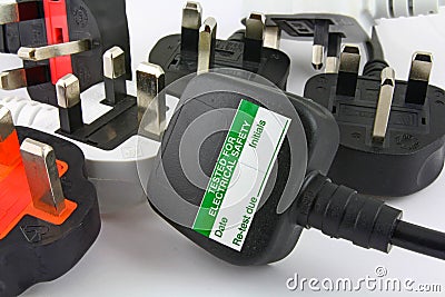 Side view of plugs Stock Photo