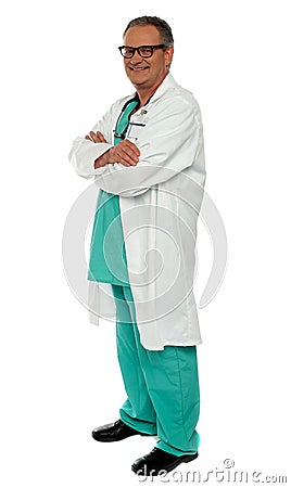 Side view portrait of casual male physician Stock Photo