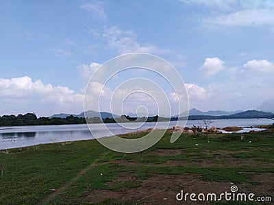 Side view in the river in sri lanka Stock Photo