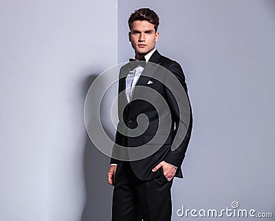 Side view of a young business man Stock Photo