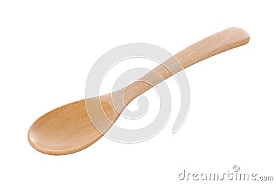 Side wooden craft spoon Stock Photo