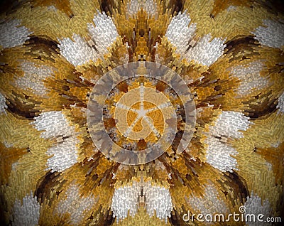 5 sided star abstract extrude mandala Stock Photo