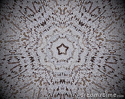 5 sided star shape extruded mandala Stock Photo