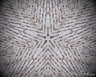 5 sided star shape extruded mandala Stock Photo