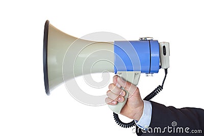 Sideview of a megaphone Stock Photo