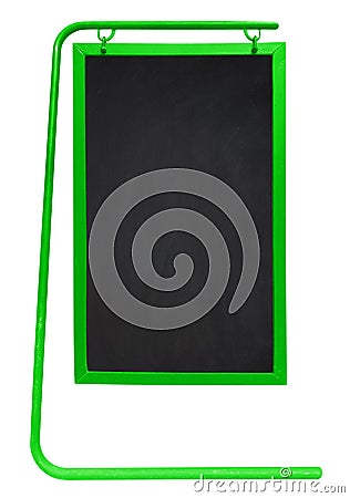 Sidewalk Chalkboard isolated - green Stock Photo