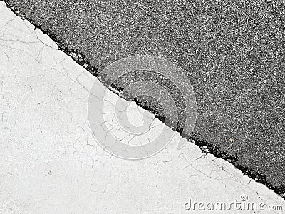 Sidewalk texture background in different colors. Cracked asphalt road. Stock Photo