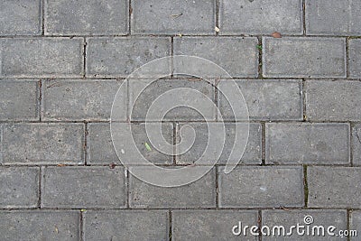 The sidewalk was paved with tiles Stock Photo