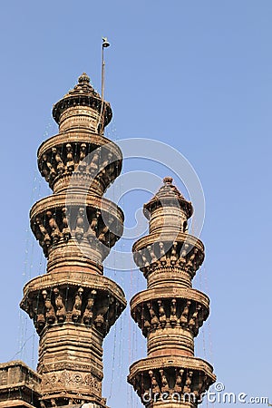 The shaking minarets close up Stock Photo