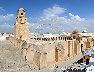 Sidi Okba Mosque, Kairouan, Tunisia Stock Photo