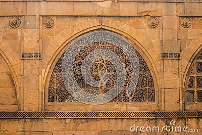 Sidi Saiyyed Mosque Stock Photo