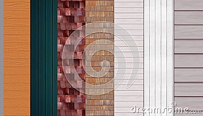 Siding samples Stock Photo