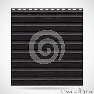 Siding texture panel black color Vector Illustration