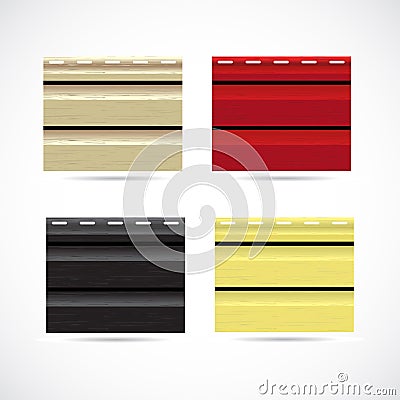 Siding texture sample small color icons. Vector Illustration