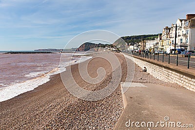 Sidmouth Devon England UK with a view along the Jurassic Coast Editorial Stock Photo