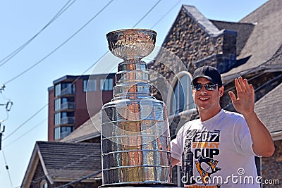 Sidney Crosby with Stanley Cup in Natal Day Parade Editorial Stock Photo