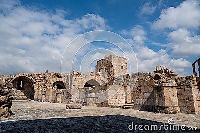 Sidon Sea Castle, built by the Crusaders, Lebanon Stock Photo