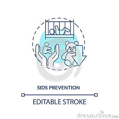 SIDS prevention concept icon Vector Illustration