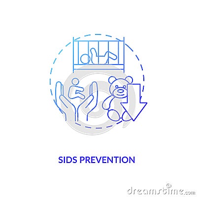 SIDS prevention concept icon Vector Illustration