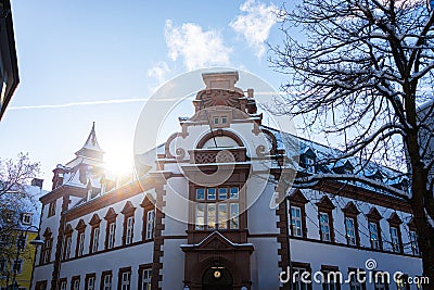 siegen germany in the winter sun Stock Photo